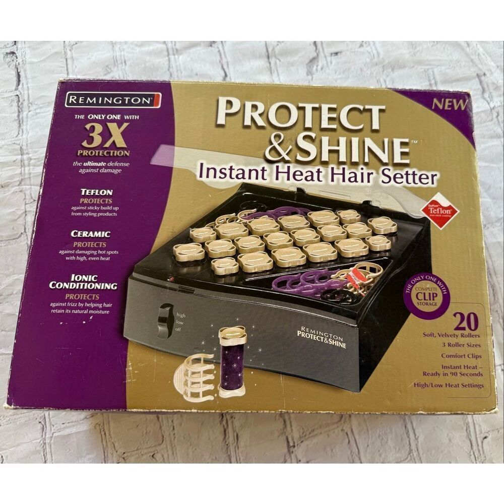 Remington Protect & Shine Instant Heat Hair Setter Hot Curling Rollers 20PC